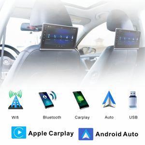 9 дюймов портативный IPS сенсорный экран автомобильный подголовник монитор Carplay Android Auto BT функциональность <span class=keywords><strong>DVD</strong></span> плеер заднего сиденья - Product Image 2