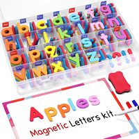 Kit de lettres de l'alphabet en résine colorée, tableau durable et imperméable, jouet éducatif pour les tout-petits d'âge préscolaire, apprentissage de l'orthographe et des formes