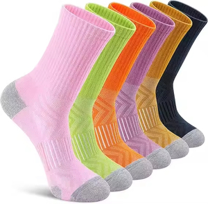 Factory Custom Sports Crew <b>Socks</b>, Basketball Knitted <b>Socks</b> with Logo on Cuff Body and Bottom for Men Women - Product Image 3