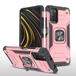 Joyroom — coque <span class=keywords><strong>de</strong></span> téléphone portable magnétique <span class=keywords><strong>de</strong></span> voiture, étui arrière antichoc avec bague <span class=keywords><strong>de</strong></span> support, pour Xiaomi, Redmi 9 Power, 2021 - Product Image 1