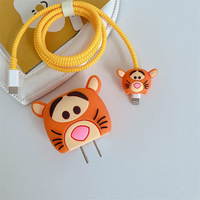 2024 Tendance Innovant Petits Gadgets 18W 20W 3D Mignon Dessin Animé Silicone Téléphone USB Chargeur Câble Protecteur