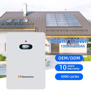Diseño OEM 51,2 V 5kWh 10kWh 15KWH Batería montada en la pared Almacenamiento de energía solar de gran capacidad para uso doméstico - Product Image 1