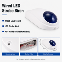 Sirène filaire mini SS-106 avec son et lumière, 110 dB, stroboscope LED, alarme incendie, sécurité, OEM personnalisé