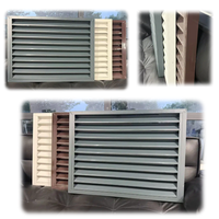 Grille de ventilation à persiennes en alliage d'aluminium, étanche à la pluie, pour salle de bain et climatiseur