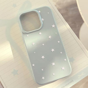 Funda para iPhone 17 Pro Max, estilo coreano, de silicona suave con diseño de estrella y orificio grande, resistente a caídas - Product Image 3