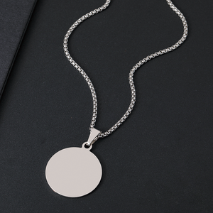 שרשרת פנינים עגולות ריקות בקוטר 30 מ\\\"מ, בעיצוב אישי של Ywyougang, שרשרת קופסה מפלדת אל-חלד מצופה זהב/זהב אדום, מתנה משפחתית - Product Image 5