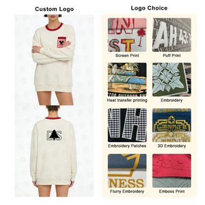 <span class=keywords><strong>Felpa</strong></span> <span class=keywords><strong>Oversize</strong></span> da Donna con Collo a Girocollo e Tasca a Quadri <span class=keywords><strong>Rossa</strong></span>, Manica Lunga, Pullover Casual Invernale - Product Image 6