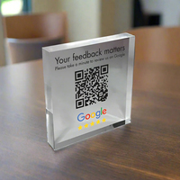 Autocollant NFC carré en acrylique pour code QR, Menu de table carré personnalisé en acrylique avec code QR, Menu carré en acrylique NFC, Panneau carré en acrylique avec code QR