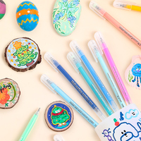 Ensemble de stylos aquarelles à paillettes colorées pour enfants, 1,0 mm, pour le graffiti, l'accentuation et l'utilisation journalistique