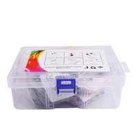 6 types de composants Kit résistance électrolyse condensateur Triode Diode To-92 LED mixte bricolage réparation expérience composants électroniques
