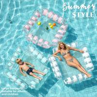 Hamac aquatique gonflable en PVC pour enfants, chaise longue flottante pour piscine et jeux de plage