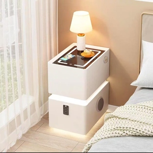 Ultra <strong>Narrow</strong> <strong>Bedside</strong> <strong>Table</strong> with Exquisite Lock New Smart Wooden Master Bedroom <strong>Bedside</strong> <strong>Table</strong> - Product Image 1