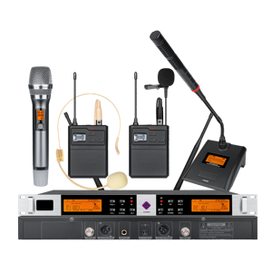 Hot Selling EIF UHF <b>Wireless</b> Microphone Dual Channel Dynamic & Condenser Supports duo performances for Stage Model HP-2000 - Product Image 1