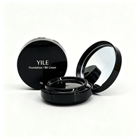 Boîtier compact vide en gros avec miroir 15g, en ABS et PP, pour fond de teint, crème, maquillage sans air, avec applicateur