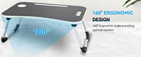 Bureau d'ordinateur portable ergonomique pliable moderne et simple, table de lit portable, mobilier de bureau en métal multicolore pour usage domestique, direct usine