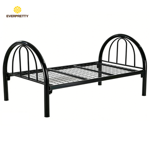 Lit simple en métal et acier moderne pour dortoir, appartement, hôtel, <span class=keywords><strong>auberge</strong></span>, chambre individuelle - Mobilier pour dortoirs scolaires - Product Image 3