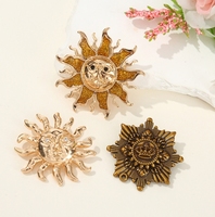 Chine rétro soleil broche soleil dieu broche rétro personnalisé broches costume accessoires en gros broche