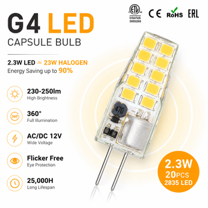 หลอดไฟ LED 2835 SMD 2.5W 210-230LM 2700K - 6000K AV/DC 12V สำหรับโคมไฟระย้า - Product Image 1