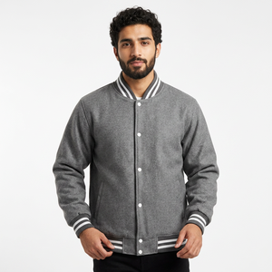 Veste universitaire pour homme de haute qualité, style streetwear, unie, boutonnée, fabriquée par le meilleur fabricant. - Product Image 1