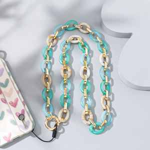 Chaîne <span class=keywords><strong>de</strong></span> téléphone portable, longue chaîne à maillons avec 10 cm, accessoires <span class=keywords><strong>de</strong></span> bijouterie, <span class=keywords><strong>collier</strong></span> acrylique coloré pour filles - Product Image 4