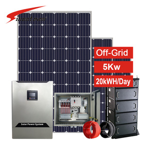 Kit completo para el hogar del sistema solar fuera de la red de 5KW con inversor híbrido Mono Panels20 de 450W y batería de gel 12V-250AH12 - Product Image 4
