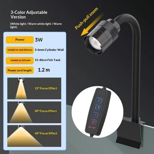 Renk Değiştiren Üçlü Mini Akvaryum LED Spot Işığı, Odaklama ve Karartma Özellikli, PC Malzemeli, Güney Amerika Peyzaj Lambası - Product Image 6