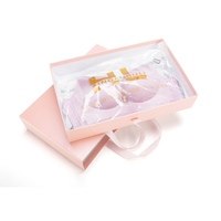 Boîte sophistiquée à tiroir Emballage de boîte de sous-vêtements en papier Boîte d'emballage en carton dur de luxe avec logo personnalisable avec poignée