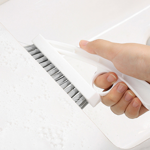 Cepillo para limpiar grietas, cepillo para esquinas de pared, cepillo triangular para grietas, cepillo para suelo de baño, cepillo para inodoro con cerdas rígidas - Product Image 6