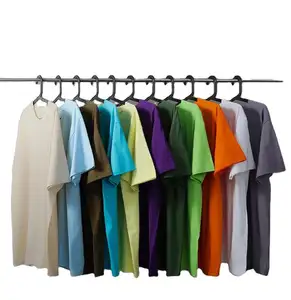 Wholesale 100% Cotton 250GSM Custom Logo Unisex Blank T-Shirt White Printing Plain Men'S T-Shirts