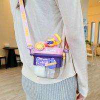 Nouvelle gourde portable en plastique de 500 ml pour enfants, motif dessin animé, avec paille, pour l'extérieur, collection 2023