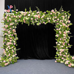 Boule de fleurs artificielles en soie réaliste haute densité, rose et verte, pour décorations de mariage et de rentrée scolaire - Product Image 1