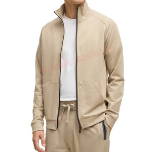 Chaqueta de rizo de punto de ajuste relajado para hombre que combina un estilo informal con un diseño funcional para un uso diario sin esfuerzo - Product Image 1