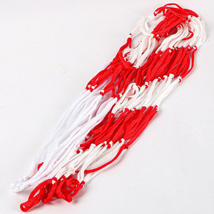 Sac en filet en plastique rouge et blanc robuste et universel de grande capacité pour <span class=keywords><strong>accessoires</strong></span> de football, basketball, volley-ball et entraînement scolaire - Product Image 5