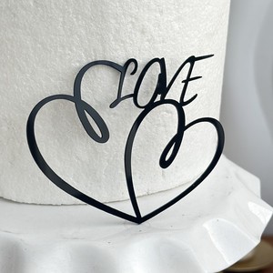 ท็อปเปอร์เค้กอะคริลิครูปหัวใจน้ำผึ้งและความหวาน ตกแต่งเค้กวันวาเลนไทน์ สไตล์อินสตาแกรม - Product Image 2