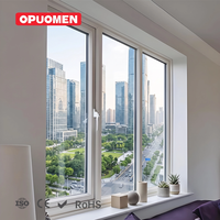 Ventanas Abatibles Modernas de Doble Acristalamiento, Ventanas de PVC para Casa, Resistentes a Huracanes, con Vidrio UPVC y Malla de Acero Inoxidable para Bahamas