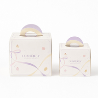 Cajas para Macarons al por Mayor, Económicas, con Logotipo Personalizado, Cajas para Pasteles con Asa, de Papel Kraft, con Ventana Transparente, Blancas