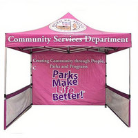 Tentes de camping promotionnelles pour salon commercial de vente de produits alimentaires personnalisées, belvédère en aluminium robuste pliable pour l'extérieur pour événements imperméables