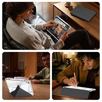 Étui transparent Y Fold avec porte-crayon pour iPad Mini 7 Étui détachable