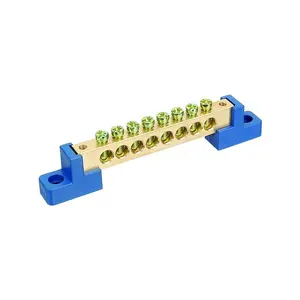 High Quality Brass Power Distributor Ground Bar And Earthing Neutral Links Bus Bar For Transformer And Control Panel Board