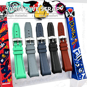 Correa Deportiva de Silicona Líquida de 20 mm, Resistente al Agua, Suave, con Extremos Curvos y Transpirable para Reloj MoonSwatch, Superventas - Product Image 3