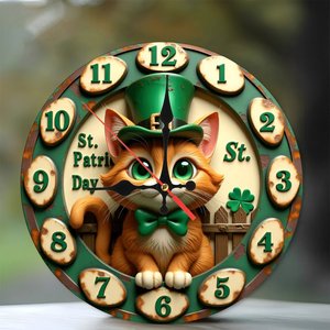 Round Wooden Wall <b>Clock</b> 25Cm Silent Classic Farmhouse Style For Living Room Bedroom Interior Decor - Product Image 1