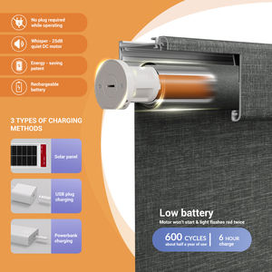 더블 시스템 스마트 롤러 블라인드 오피스 호텔용 원격 롤러 쉐이드가 있는 전동 암막 창 블라인드 제어 - Product Image 4