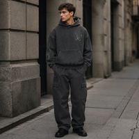 Fabricant OEM – Sweat à capuche pour homme en tissu pigmenté ultra lourd 520 g/m², effet délavé, avec logo personnalisé, vente en gros