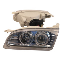 Feux avant de modification LED pour Toyota Corolla Ae110, fond blanc, lentilles Angel Eyes, phares 1998 1999 2000, paire