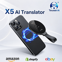 Traducteur de langues portable X5 AI, 146 langues, traduction bidirectionnelle en temps réel, prise en charge hors ligne, Bluetooth 5.3, design fin, Pro, nouveau