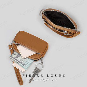 Monedero Pequeño Pierre Loues 3 en 1 de Color Sólido, Multifuncional, para Mujer, Uso Diario - Product Image 1