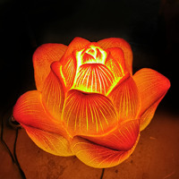 Al Aire Libre impermeable paisaje luces LED Buda flor de loto artificial motivo luces para vacaciones iluminación Parque