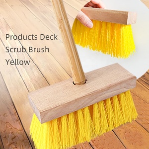 Brosse à récurer pour <span class=keywords><strong>terrasse</strong></span> en <span class=keywords><strong>bois</strong></span> massif poils d'épurateur <span class=keywords><strong>de</strong></span> fibres directs d'usine élimination <span class=keywords><strong>de</strong></span> la saleté robuste conception à la main brosses <span class=keywords><strong>de</strong></span> nettoyage jaune PP - Product Image 2