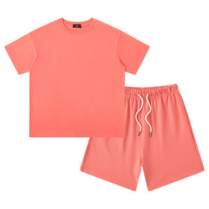 Conjuntos de ropa informal de verano para niños y bebés al por mayor, camiseta sólida de manga corta, conjunto de 2 uds, ropa personalizada para niños - Product Image 2