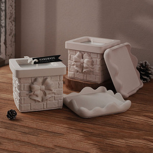 Yds natale innevato camino barattoli di candele in Silicone stampi con coperchio di gesso scatola di colata stampo <span class=keywords><strong>fai</strong></span> <span class=keywords><strong>da</strong></span> <span class=keywords><strong>te</strong></span> decorazione per la casa - Product Image 5